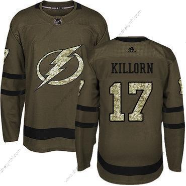 Adidas Tampa Bay Lightning #17 Alex Killorn Zelená Salute to Service Sešitý NHL dres – Pánské