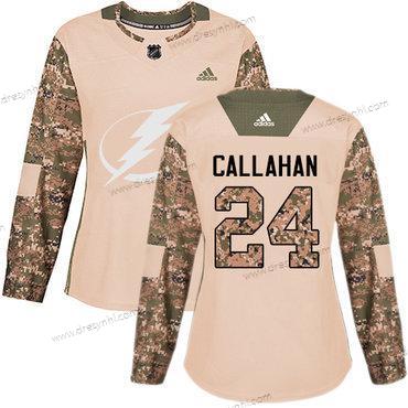 Adidas Tampa Bay Lightning #24 Ryan Callahan Camo Autentické 2017 Veterans Day Sešitý NHL dres – Dámské