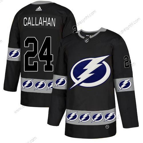 Adidas Tampa Bay Lightning #24 Ryan Callahan Černá Tým Logos dres – Pánské