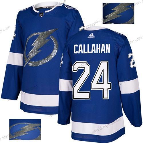 Adidas Tampa Bay Lightning #24 Ryan Callahan Modrý Domácí dres Autentické Zlato Sešitý NHL dres – Pánské