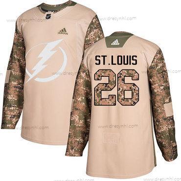 Adidas Tampa Bay Lightning #26 Martin St. Louis Camo Autentické 2017 Veterans Day Sešitý NHL dres – Pánské