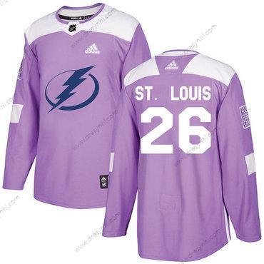 Adidas Tampa Bay Lightning #26 Martin St. Louis Nachový Autentické Bojuje proti rakovině Sešitý NHL dres – Pánské