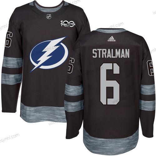 Adidas Tampa Bay Lightning #6 Anton Stralman Černá 1917-2017 100th Výročí Sešitý NHL dres – Pánské