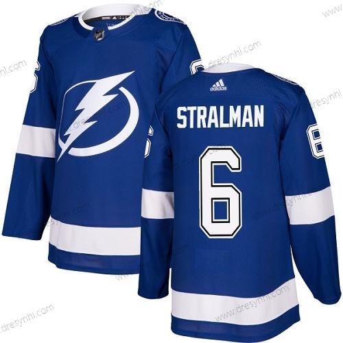 Adidas Tampa Bay Lightning #6 Anton Stralman Modrý Domácí dres Autentické Sešitý NHL dres – Pánské