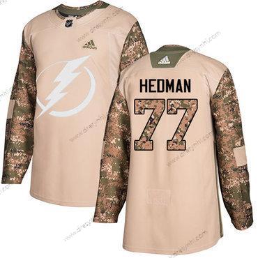 Adidas Tampa Bay Lightning #77 Victor Hedman Camo Autentické 2017 Veterans Day Sešitý NHL dres – Pánské