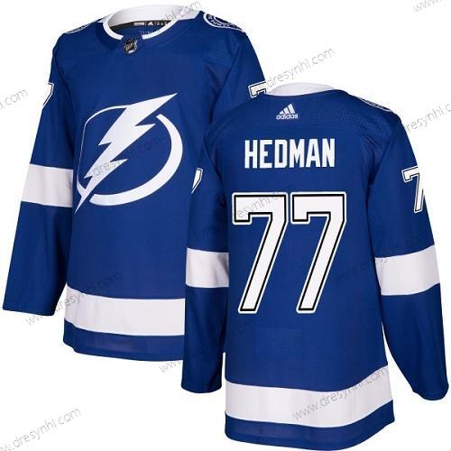 Adidas Tampa Bay Lightning #77 Victor Hedman Modrý Domácí dres Autentické Sešitý NHL dres – Pánské