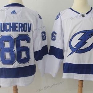 Adidas Tampa Bay Lightning #86 Nikita Kucherov Bílý Road Autentické Sešitý NHL dres – Pánské