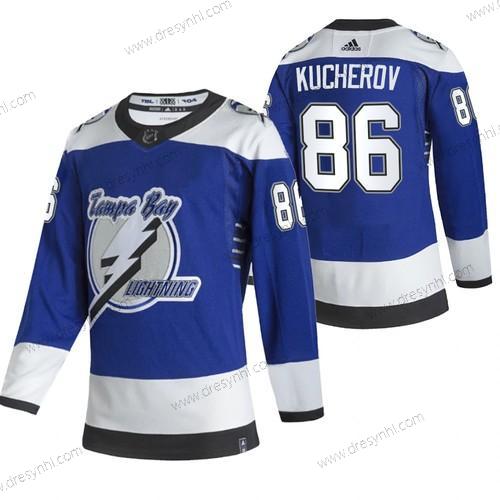 Adidas Tampa Bay Lightning #86 Nikita Kucherov Modrý 2020-21 Obrácený Retro Náhradní NHL dres – Pánské