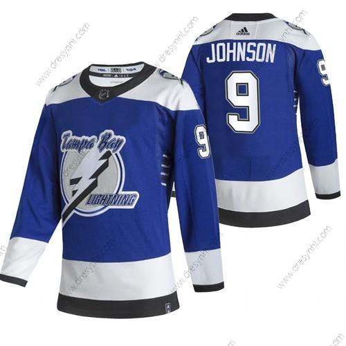 Adidas Tampa Bay Lightning #9 Tyler Johnson Modrý 2020-21 Obrácený Retro Náhradní NHL dres – Pánské