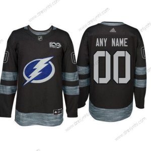 Adidas Tampa Bay Lightning Personalizované Černá 1917-2017 100th Výročí Sešitý NHL dres