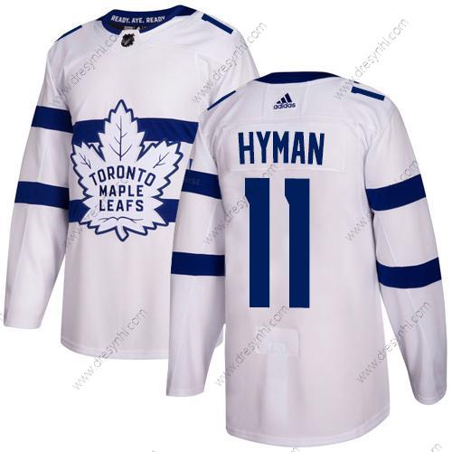 Adidas Toronto Maple Leafs #11 Zach Hyman Bílý Autentické 2018 Stadium Series Sešitý NHL dres – Pánské