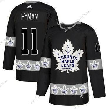 Adidas Toronto Maple Leafs #11 Zach Hyman Černá Tým Logos dres – Pánské