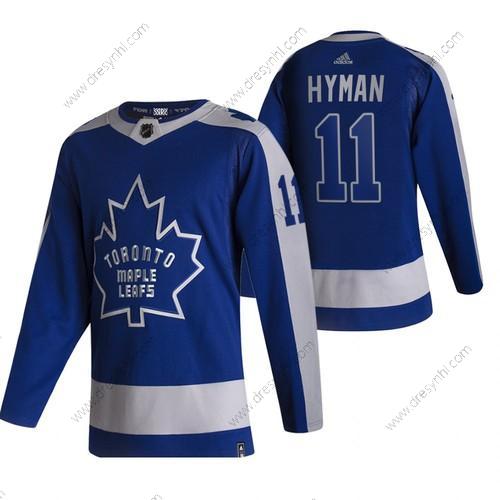 Adidas Toronto Maple Leafs #11 Zach Hyman Modrý 2020-21 Obrácený Retro Náhradní NHL dres – Pánské