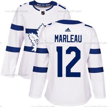 Adidas Toronto Maple Leafs #12 Patrick Marleau Bílý Autentické 2018 Stadium Series Sešitý NHL dres – Dámské