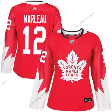 Adidas Toronto Maple Leafs #12 Patrick Marleau Červené Tým Kanady Autentické Sešitý NHL dres – Dámské