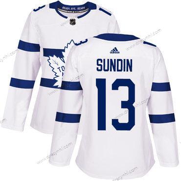 Adidas Toronto Maple Leafs #13 Mats Sundin Bílý Autentické 2018 Stadium Series Sešitý NHL dres – Dámské