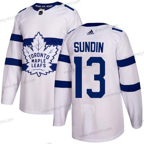 Adidas Toronto Maple Leafs #13 Mats Sundin Bílý Autentické 2018 Stadium Series Sešitý NHL dres – Pánské