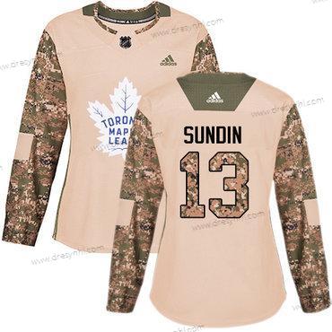 Adidas Toronto Maple Leafs #13 Mats Sundin Camo Autentické 2017 Veterans Day Sešitý NHL dres – Dámské