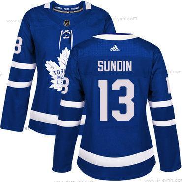 Adidas Toronto Maple Leafs #13 Mats Sundin Modrý Domácí dres Autentické Sešitý NHL dres – Dámské