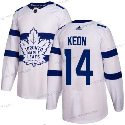 Adidas Toronto Maple Leafs #14 Dave Keon Bílý Autentické 2018 Stadium Series Sešitý NHL dres – Pánské