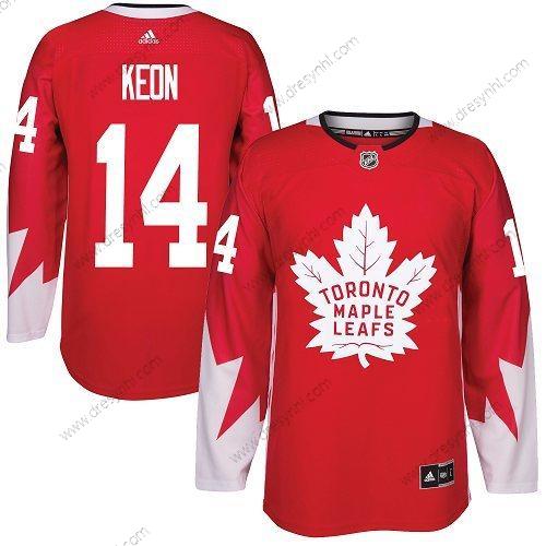 Adidas Toronto Maple Leafs #14 Dave Keon Červené Tým Kanady Autentické Sešitý NHL dres – Pánské