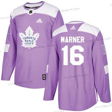 Adidas Toronto Maple Leafs #16 Mitchell Marner Nachový Autentické Bojuje proti rakovině Sešitý NHL dres – Pánské