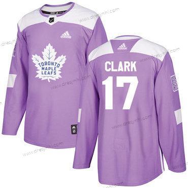 Adidas Toronto Maple Leafs #17 Wendel Clark Nachový Autentické Bojuje proti rakovině Sešitý NHL dres – Pánské