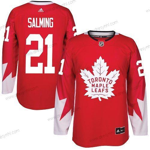 Adidas Toronto Maple Leafs #21 Borje Salming Červené Tým Kanady Autentické Sešitý NHL dres – Pánské