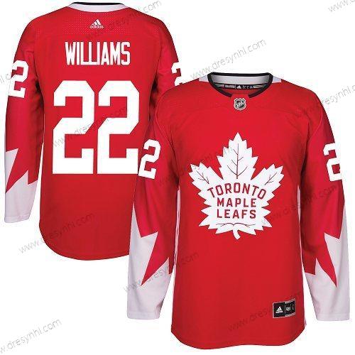 Adidas Toronto Maple Leafs #22 Tiger Williams Červené Tým Kanady Autentické Sešitý NHL dres – Pánské