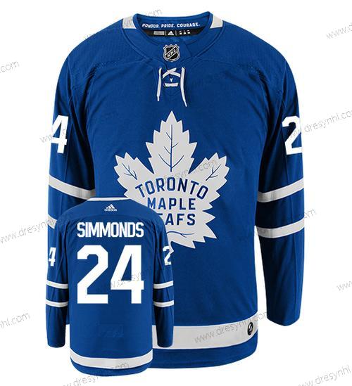 Adidas Toronto Maple Leafs #24 Wayne Simmonds Modrý Bílý Autentické Domácí dres NHL Hokejový dres – Pánské