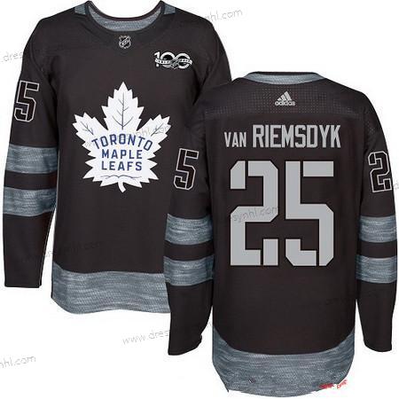 Adidas Toronto Maple Leafs #25 James Van Riemsdyk Černá 100th Výročí Sešitý NHL 2017 Hokejový dres – Pánské