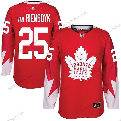 Adidas Toronto Maple Leafs #25 James Van Riemsdyk Červené Tým Kanady Autentické Sešitý NHL dres – Pánské