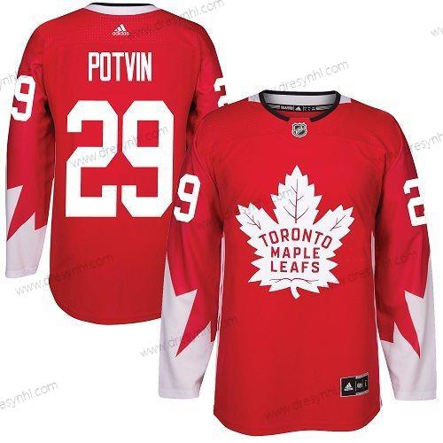 Adidas Toronto Maple Leafs #29 Felix Potvin Červené Tým Kanady Autentické Sešitý NHL dres – Pánské