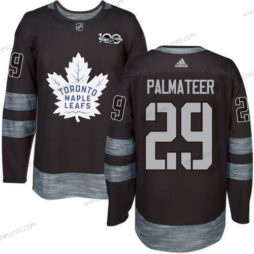 Adidas Toronto Maple Leafs #29 Mike Palmateer Černá 100th Výročí Sešitý NHL 2017 Hokejový dres – Pánské