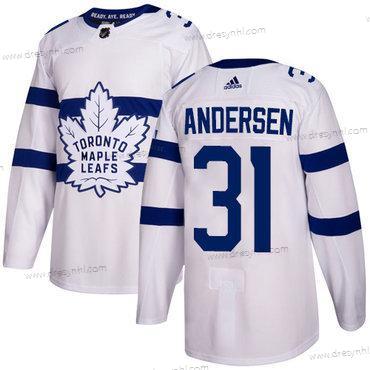 Adidas Toronto Maple Leafs #31 Frederik Andersen Bílý Autentické 2018 Stadium Series Sešitý NHL dres – Pánské