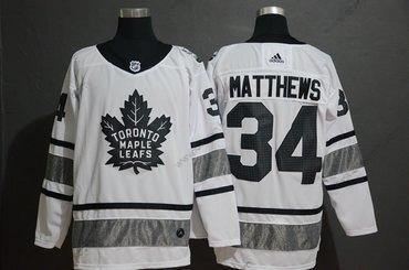 Adidas Toronto Maple Leafs 34 Auston Matthews Bílý 2019 NHL All-Star dres – Pánské