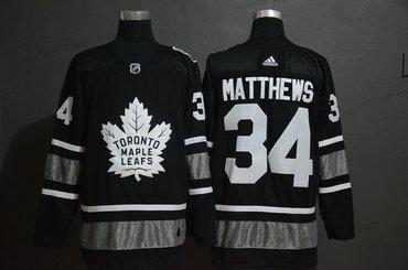 Adidas Toronto Maple Leafs 34 Auston Matthews Černá 2019 NHL All-Star dres – Pánské