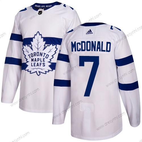 Adidas Toronto Maple Leafs #7 Lanny Mcdonald Bílý Autentické 2018 Stadium Series Sešitý NHL dres – Pánské