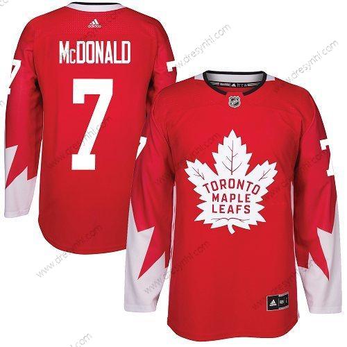 Adidas Toronto Maple Leafs #7 Lanny Mcdonald Červené Tým Kanady Autentické Sešitý NHL dres – Pánské