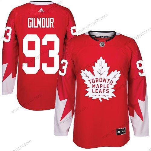 Adidas Toronto Maple Leafs #93 Doug Gilmour Červené Tým Kanady Autentické Sešitý NHL dres – Pánské