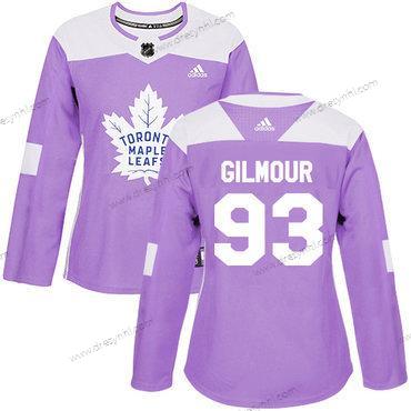 Adidas Toronto Maple Leafs #93 Doug Gilmour Nachový Autentické Bojuje proti rakovině Sešitý NHL dres – Dámské