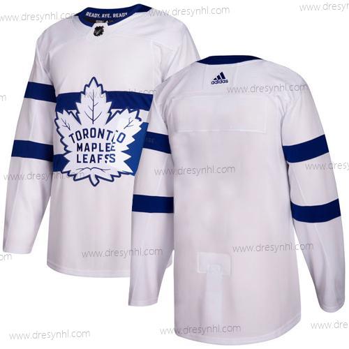 Adidas Toronto Maple Leafs Prázdný Bílý Autentické 2018 Stadium Series Sešitý NHL dres – Pánské