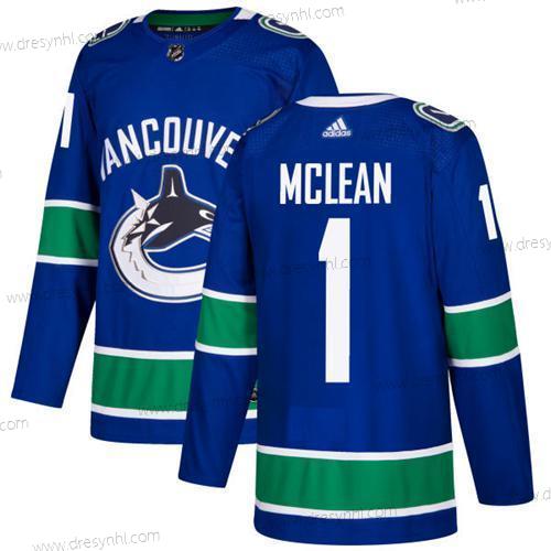 Adidas Vancouver Canucks #1 Kirk Mclean Modrý Domácí dres Autentické Sešitý NHL dres – Pánské