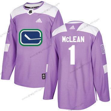 Adidas Vancouver Canucks #1 Kirk Mclean Nachový Autentické Bojuje proti rakovině Sešitý NHL dres – Pánské