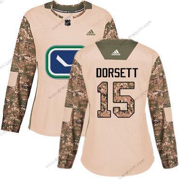 Adidas Vancouver Canucks #15 Derek Dorsett Camo Autentické 2017 Veterans Day Sešitý NHL dres – Dámské