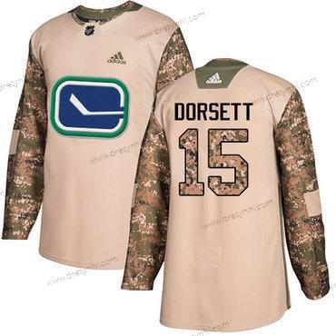 Adidas Vancouver Canucks #15 Derek Dorsett Camo Autentické 2017 Veterans Day Sešitý NHL dres – Pánské