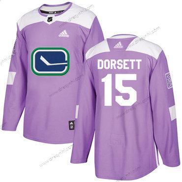 Adidas Vancouver Canucks #15 Derek Dorsett Nachový Autentické Bojuje proti rakovině Sešitý NHL dres – Pánské