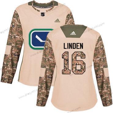 Adidas Vancouver Canucks #16 Trevor Linden Camo Autentické 2017 Veterans Day Sešitý NHL dres – Dámské