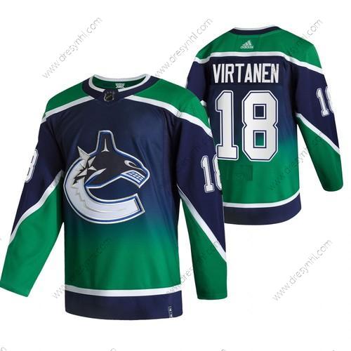 Adidas Vancouver Canucks #18 Jake Virtanen Zelená 2020-21 Obrácený Retro Náhradní NHL dres – Pánské