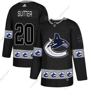 Adidas Vancouver Canucks #20 Brandon Sutter Černá Tým Logos dres – Pánské